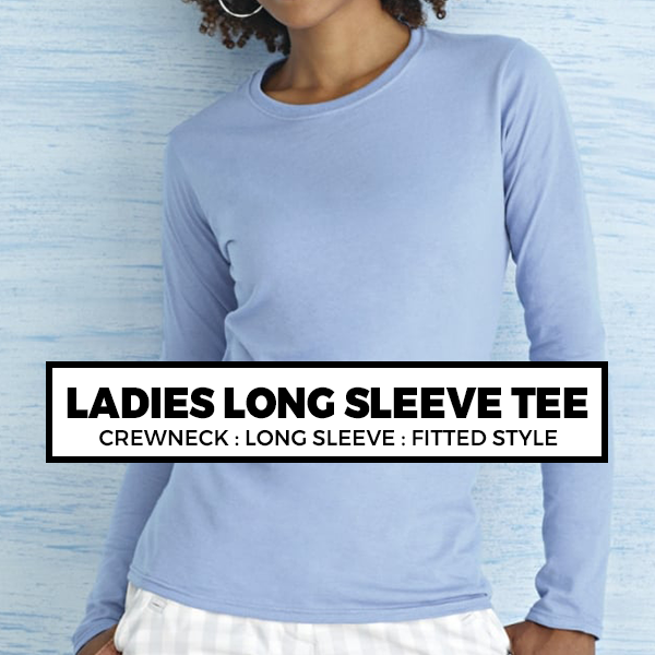 Ladies Long Sleeve Crewneck Tee : Fitted Style