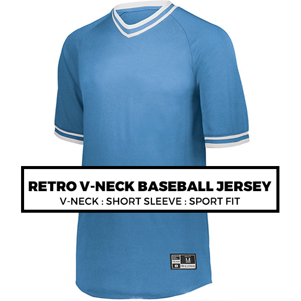 (F6) Retro V-Neck Baseball Jersey*