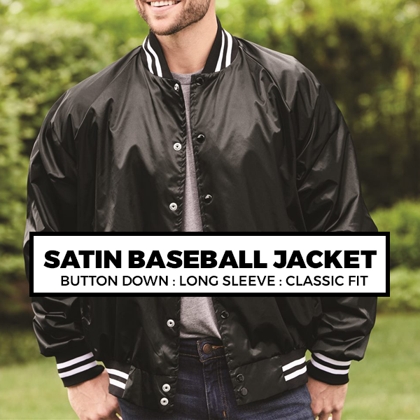 (I3) Satin Baseball Jacket*